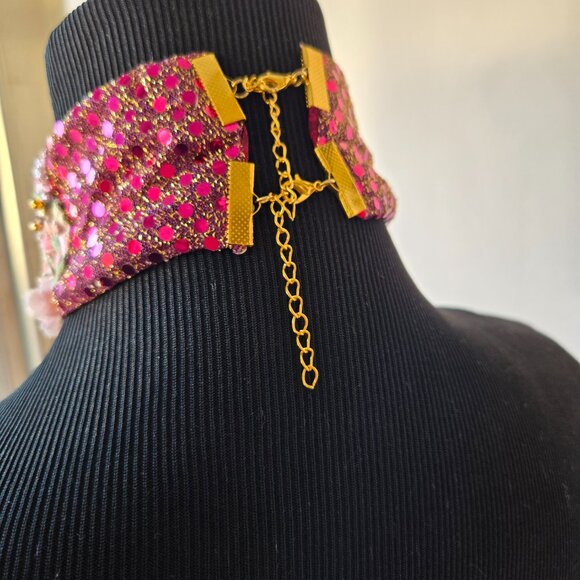 Rose Cameo Handmade Victorian-style Choker Romantic Collar - Picture 11 of 14